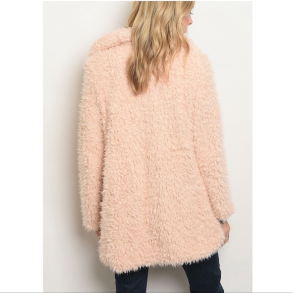 Shaggy Faux Fur Super Soft Coat - Ivory - Picture 4 of 4